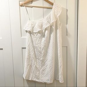 Madewell Montmartre One Shoulder Eyelet Dress